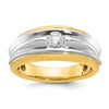 14k Two-tone Men's 1/3 carat Diamond Complete Ring