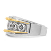 14k Two-tone IBGoodman Men's Polished 7-Stone Ring Mounting
