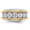 14k Two-tone IBGoodman Men's Polished 7-Stone Ring Mounting