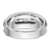 14k White Gold with Black Rhodium Men's Polished and Textured 5-Stone 1 Carat AA Quality Diamond Ring