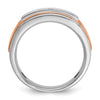 IBGoodman 14k Rose and White Gold Men's Polished Cut-Out 5-Stone Ring Mounting