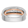 IBGoodman 14k Rose and White Gold Men's Polished Cut-Out 5-Stone Ring Mounting
