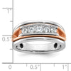 IBGoodman 14k Rose and White Gold Men's Polished Cut-Out 5-Stone Ring Mounting