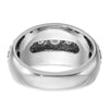 IBGoodman 14k White Gold Men's Polished and Textured 5-Stone Ring Mounting