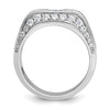 14k White Gold IBGoodman Men's Polished Ring Mounting