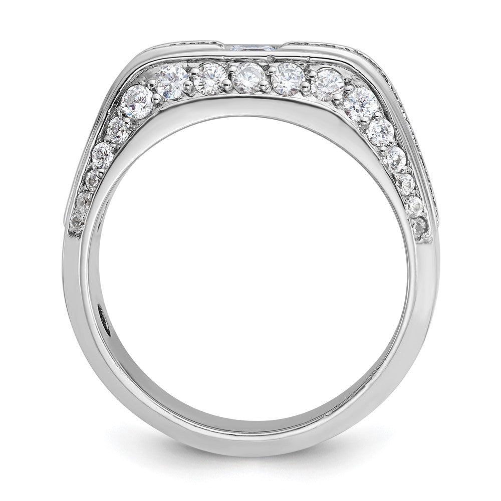 14k White Gold IBGoodman Men's Polished Ring Mounting