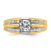 14k Men's Polished 1/3 Carat AA Quality Diamond Semi-Mount Ring