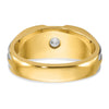 14k Men's Polished 1/3 Carat AA Quality Diamond Semi-Mount Ring