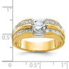 14k Men's Polished 1/3 Carat AA Quality Diamond Semi-Mount Ring