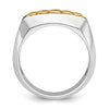 IBGoodman 14k Two-tone Men's Polished Graduated 5-Stone 1/2 Carat AA Quality Diamond Ring