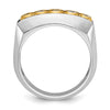 IBGoodman 14k Two-tone Men's Polished Graduated 5-Stone 1 Carat AA Quality Diamond Ring