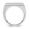 14k Men's Polished and Satin 4-Stone 1 Carat AA Quality Diamond Ring