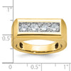 14k Men's Polished and Satin 4-Stone 1 Carat AA Quality Diamond Ring