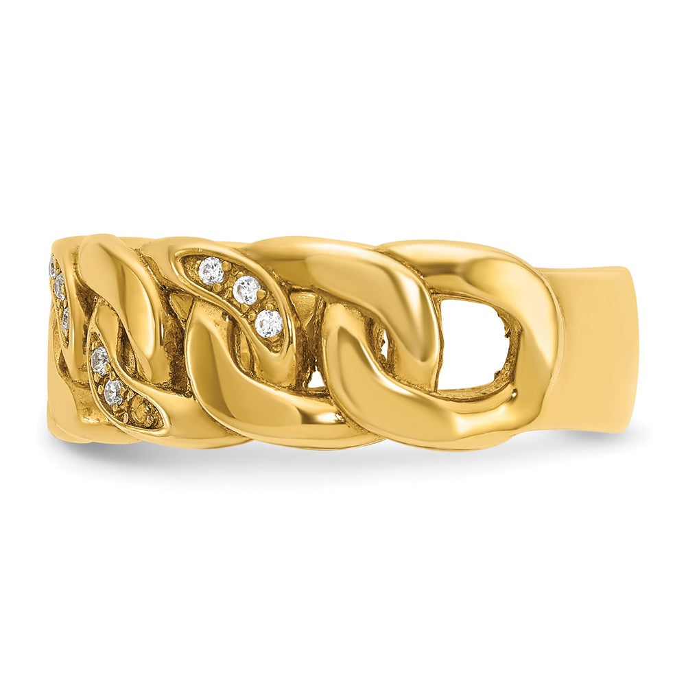 14k IBGoodman Men's Link Design Diamond Ring Mounting