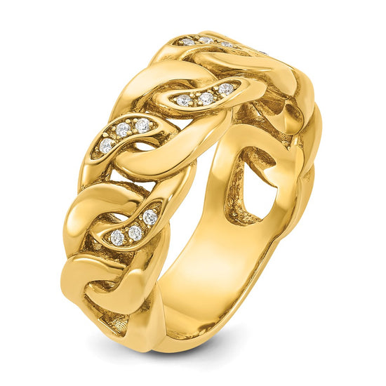 14k IBGoodman Men's Link Design Diamond Ring Mounting