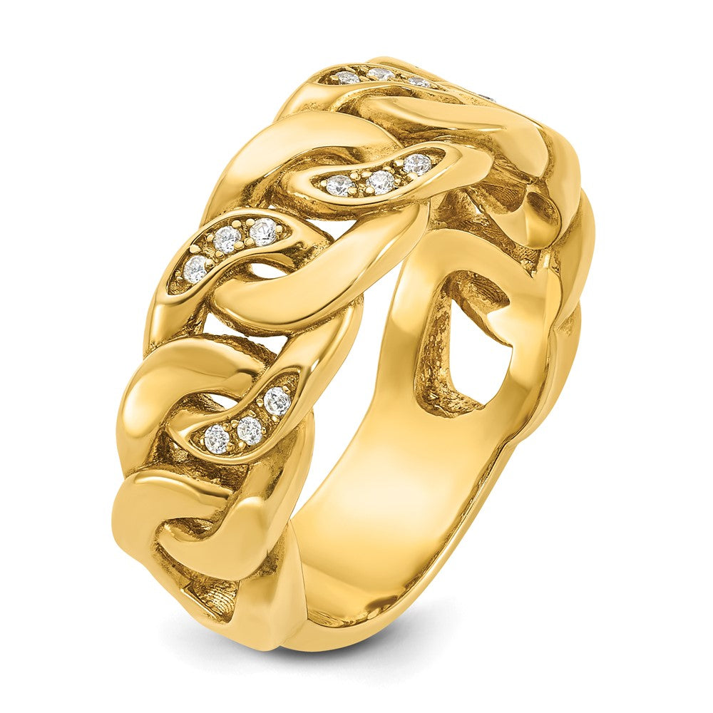 14k IBGoodman Men's Link Design Diamond Ring Mounting