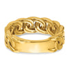 14k Mens Link Design 1/8 carat Diamond Complete Ring