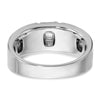 IBGoodman 14k White Gold Men's Polished and Grooved Ring Mounting