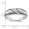 10k White Gold Men's Polished and Satin Ring Mounting