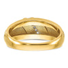 14k with White Rhodium Men's Polished and Satin 1/20 Carat Lab Grown Diamond Ring