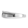 14k White Gold 1/8 carat Lab Grown Diamond VS/SI+ G+ and 1/8 carat Black Mined Diamonds Complete Polished Satin and Grooved Men's Ring