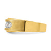 14k with White Rhodium 1 carat Lab Grown Diamond VS/SI+ G+ Five Stone Complete Polished and Brushed Men's Ring