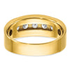 14k with White Rhodium 1 carat Lab Grown Diamond VS/SI+ G+ Five Stone Complete Polished and Brushed Men's Ring