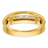 14k 1 carat Lab Grown Diamond VS/SI+ G+ Seven Stone Complete Polished Men's Ring