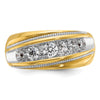 14k IBGoodman Men's Polished and Milgrain Ring Mounting