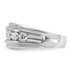 14k White Gold IBGoodman Men's Polished and Grooved Ring Mounting