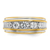 14k IBGoodman Men's Polished and Grooved Ring Mounting