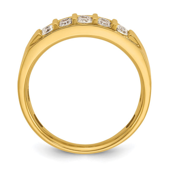 14k IBGoodman Men's Polished 4-Row Ring Mounting