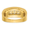 14k IBGoodman Men's Polished 4-Row Ring Mounting