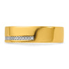 14k Polished 1/5 Carat AA Quality Diamond Row Ring