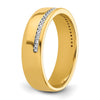 14k Polished 1/5 Carat AA Quality Diamond Row Ring