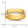 14k Polished 1/5 Carat AA Quality Diamond Row Ring