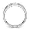 14k White Gold Men's Polished Square 11-Stone 1 Carat AA Quality Diamond Ring