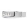14k White Gold Men's Polished Square 11-Stone 1 Carat AA Quality Diamond Ring