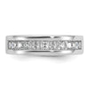 14k White Gold Men's Polished Square 11-Stone 1 Carat AA Quality Diamond Ring