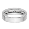 14k White Gold Men's Polished Square 11-Stone 1 Carat AA Quality Diamond Ring