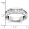 14k White Gold Men's Polished Square 11-Stone 1 Carat AA Quality Diamond Ring
