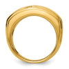 14k IBGoodman Men's Polished and Grooved Ring Mounting