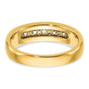 14k with White Rhodium 1 1/2 carat Lab Grown Diamond VS/SI+ G+ Seven Stone Complete Polished Men's Ring