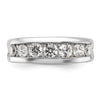 14k White Gold 1 carat Lab Grown Diamond VS/SI+ G+ Seven Stone Complete Polished Men's Ring