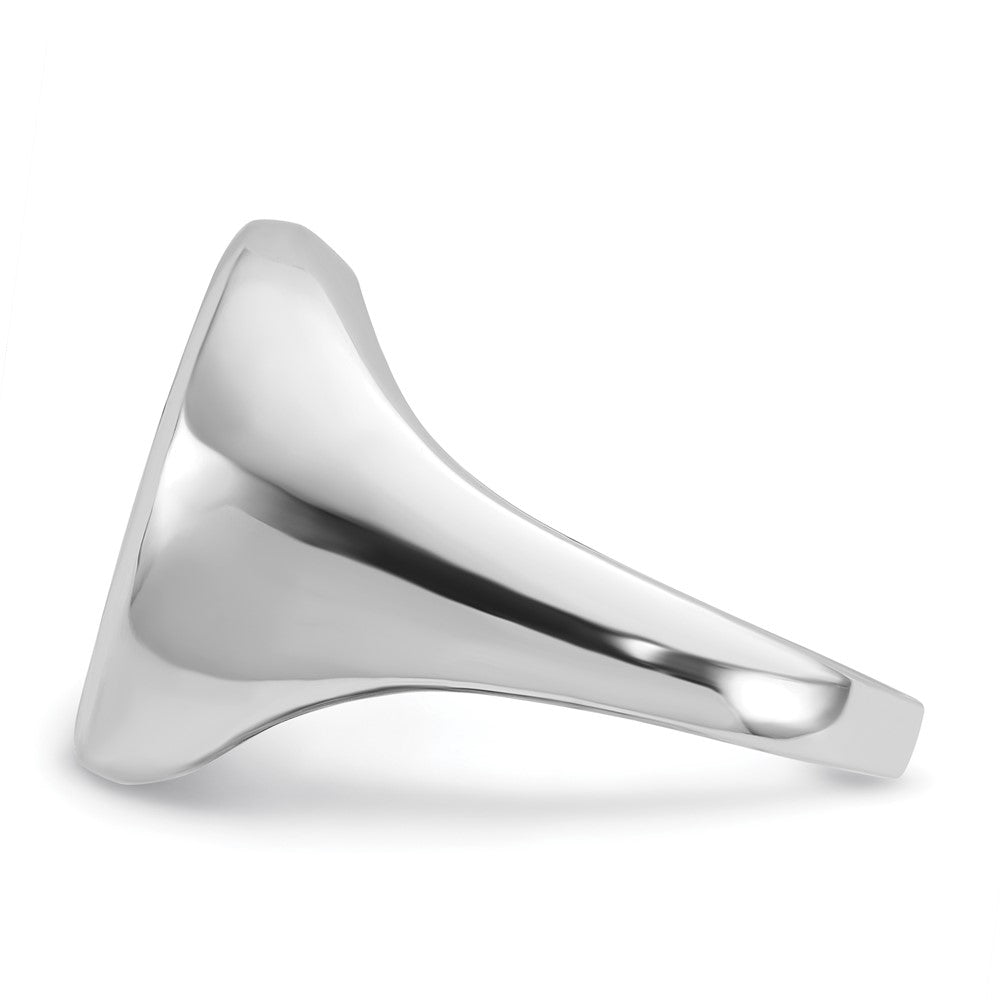 14k White Gold Men's Oval Onyx Complete Ring