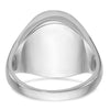 14k White Gold IBGoodman Men's Oval Gemstone Ring Mounting