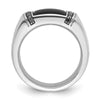 14k White Gold IBGoodman Men's Onyx and Diamond Ring Mounting
