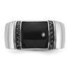 14k White Gold IBGoodman Men's Onyx and Diamond Ring Mounting