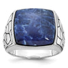 14k White Gold IBGoodman Men's Sodalite Ring Mounting