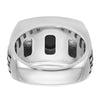 14k White Gold IBGoodman Men's Polished & Textured Ring Mounting